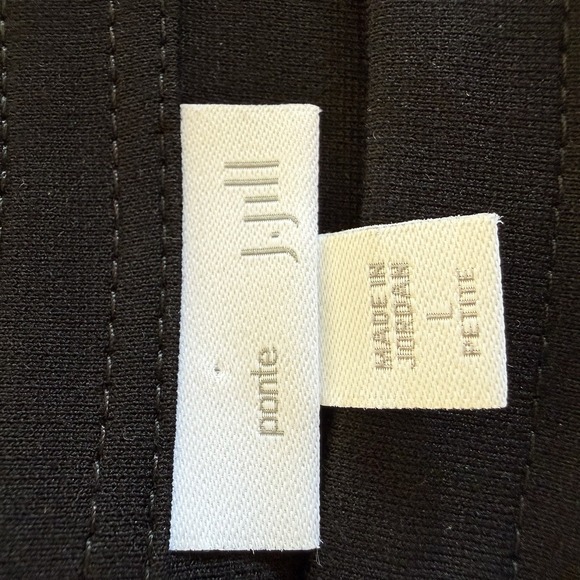 J. Jill Tunic Top Ponte knit Womens PL Black Scoop Neck 3/4 Sleeve minimalist - Picture 5 of 12